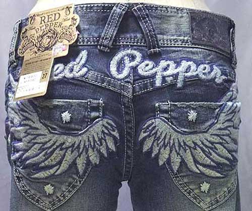 24726　レッドパッパー　レディース　ジーンズ　スカル・ビジュー　26 楽天市場】RED PEPPER レッドペッパー レディース デニム